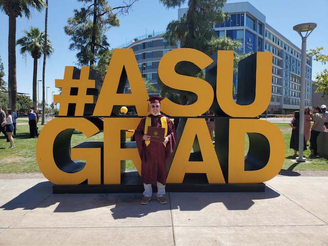 Arizona State University master's graduation - May 2024